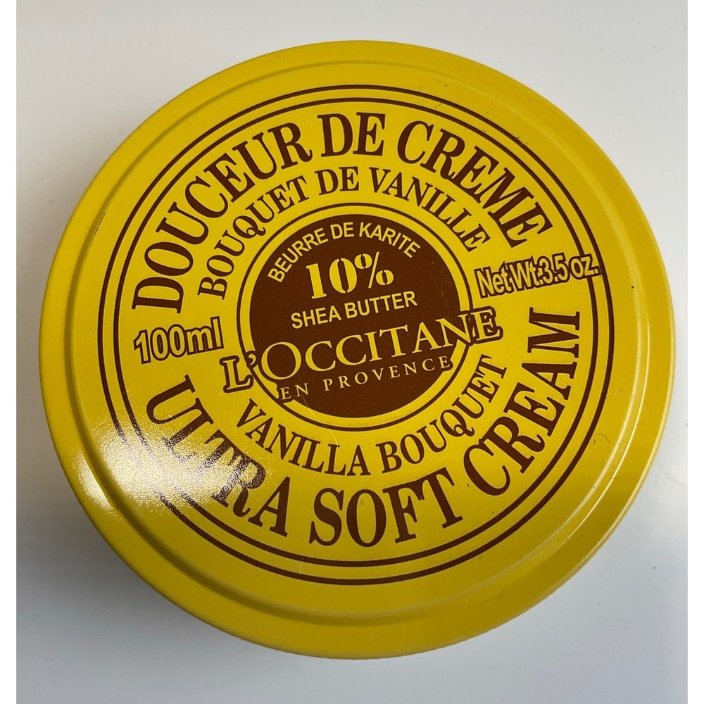 L'Occitane Vanilla Bouquet Ultra Soft Cream 10% Shea Butter 100ml 3.5oz Tin